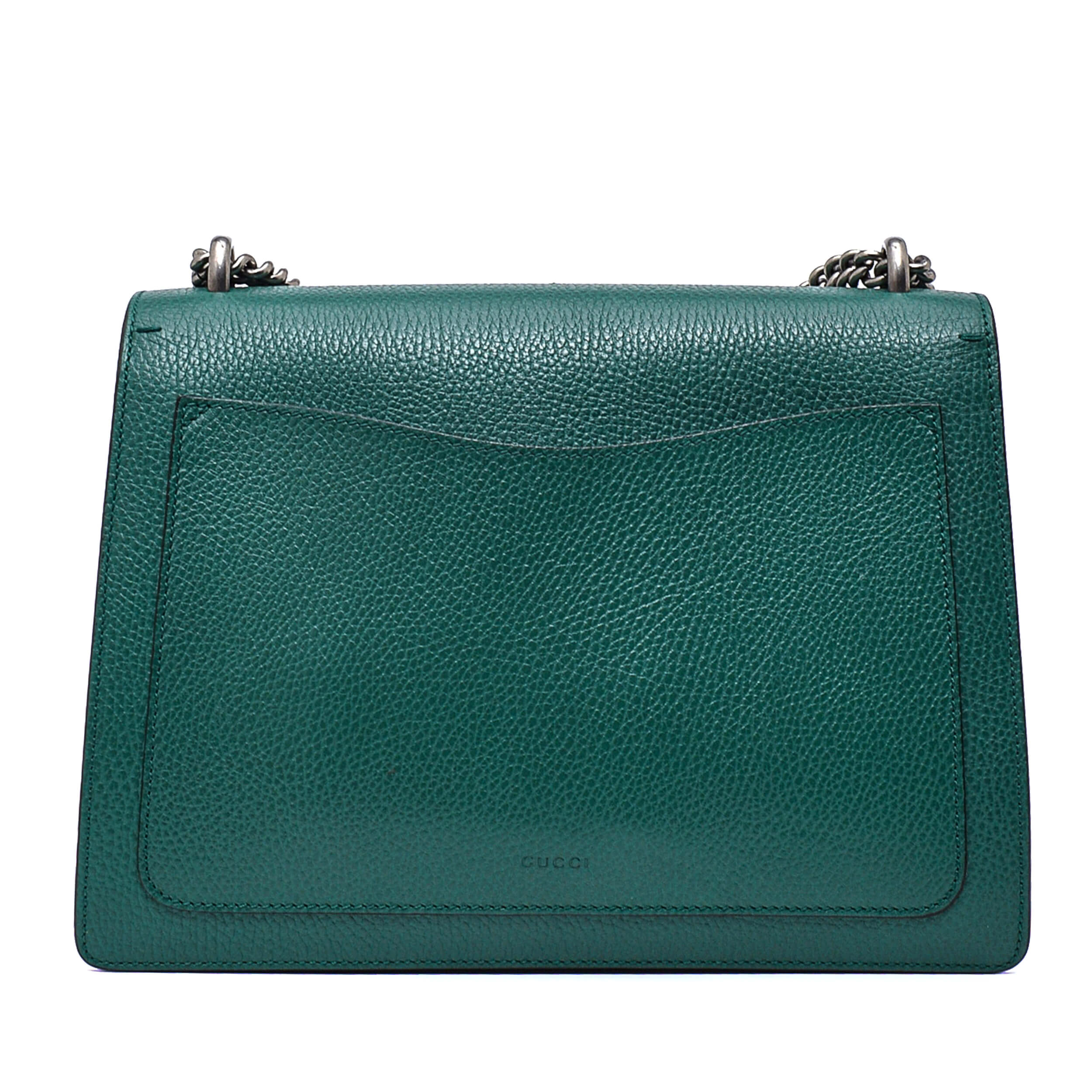 Gucci-Green Leather Medium Dionysus Bag